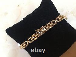 Vintage 14K Yellow & White Gold 8 1/8 Bracelet Italy MUST SEE