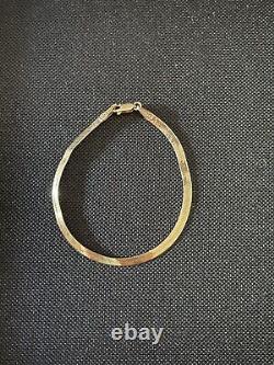 Vintage 14 KT Herringbone Bracelet