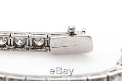 Vintage 1940s $15,000 Hallmarked 7ct VS G Diamond 18k White Gold Tennis Bracelet