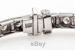 Vintage 1960s $14,000 7ct VS H Diamond 14k White Gold Tennis Bracelet