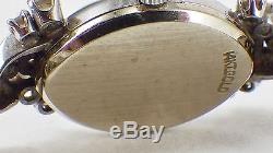 Vintage 1960s Geneve 14K White Gold Diamond Bracelet Cocktail Watch 15 Grams