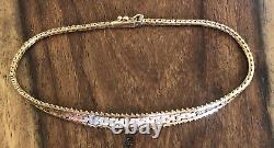 Vintage 9ct Red White And Yellow Gold 3 Tone Bracelet 375 9 Carat