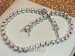 Vintage Estate 18k White Gold Diamond Tennis Bracelet 2.4 Tcw Appraisal