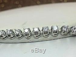 Vintage Estate 18k White Gold Diamond Tennis Bracelet 2.4 Tcw Appraisal