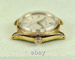 Vintage Rolex 34mm Watch Oyster Date Precision Ref 6294 Gold-Plated Steel Case