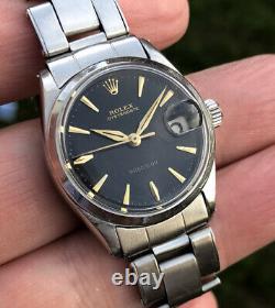 Vintage Rolex Oyster Date Precision 6466 Gilt Dial From 1963 #30mm
