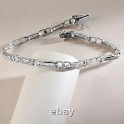 White Diamond I3/G-H Tennis Bracelet Women 9ct White Gold SGL CERTIFIED Size 7