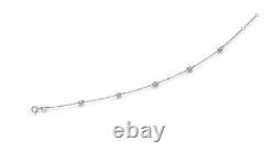 White Gold 333 Bracelet With Zirconia Length 19 CM