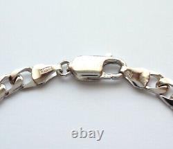 White Gold 9ct Bracelet Chain 7 Mens Unisex 3 Widths to Choose From