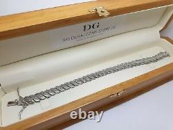 White gold finishTennis Bracelet Diamond speck snake design gift boxed