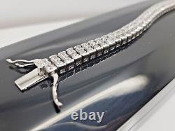 White gold finish Created Diamond double Row tennis bracelet beautiful design