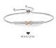 White gold finish created diamond Infinity Pull Tie bracelet Gift Idea