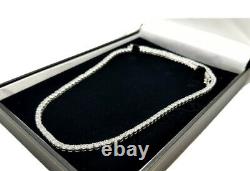 White gold finish created diamond Tennis necklace and bracelet 3mm Gift Idea