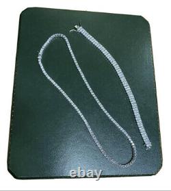 White gold finish created diamond tennis necklace And Double Row Bracelet Gift