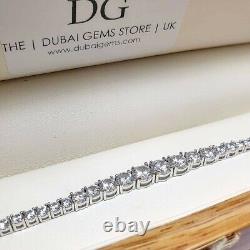 White gold finish graduated created diamond bracelet free postage gift boxed