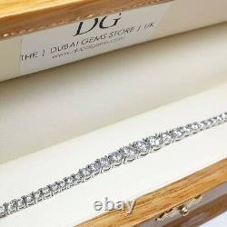 White gold finish graduated created diamond bracelet free postage gift boxed