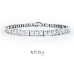 White gold finish princess cut created diamond tennis bracelet