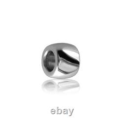 Wide 14K White Gold Spacer, Roundel