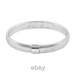 Women Wedding 10K White Gold Stretch bracelet for Anniversary