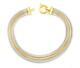 Women's Bracelet IN Yellow and White Gold 18 Carats Type Fabric