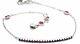 Women's Bracelet White Gold 18KT Thread Classic with Plate Zircons Red