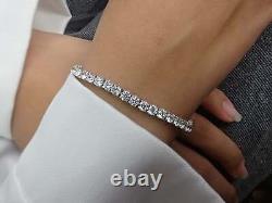 Women's Simulated Diamond Round Tennis Bracelet 7.5 Inch 14k White Gold Plated