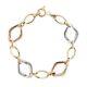 Womens 18ct Yellow White and Rose Gold Fancy Bracelet 7